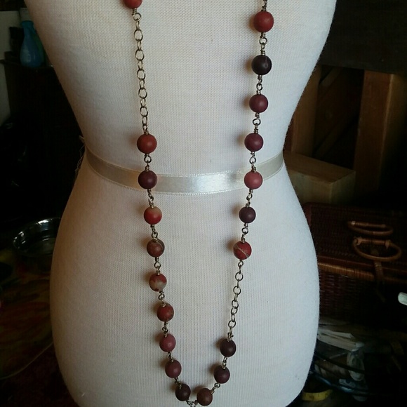 Designs by Ch Lovin Jewelry - New.   Jasper Necklace.